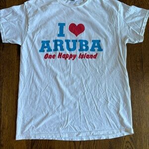 Aruba white tourist tshirt. I love Aruba
